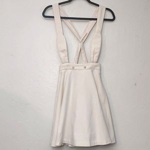 Kawaii Fairy Kei Style Pale Pastel Yellow Overall Skirt
